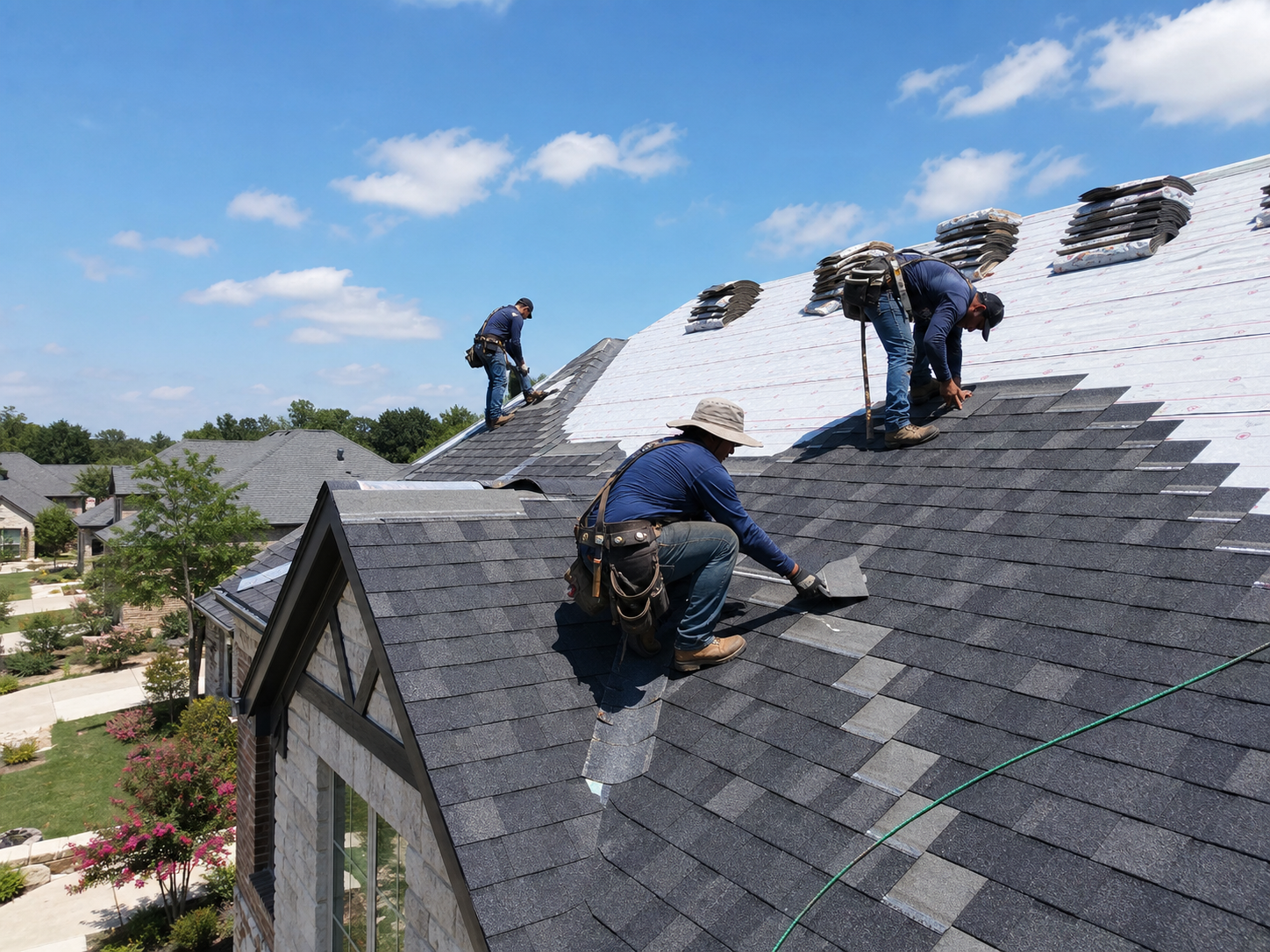 Austin residential roof replacement with new architectural shingles